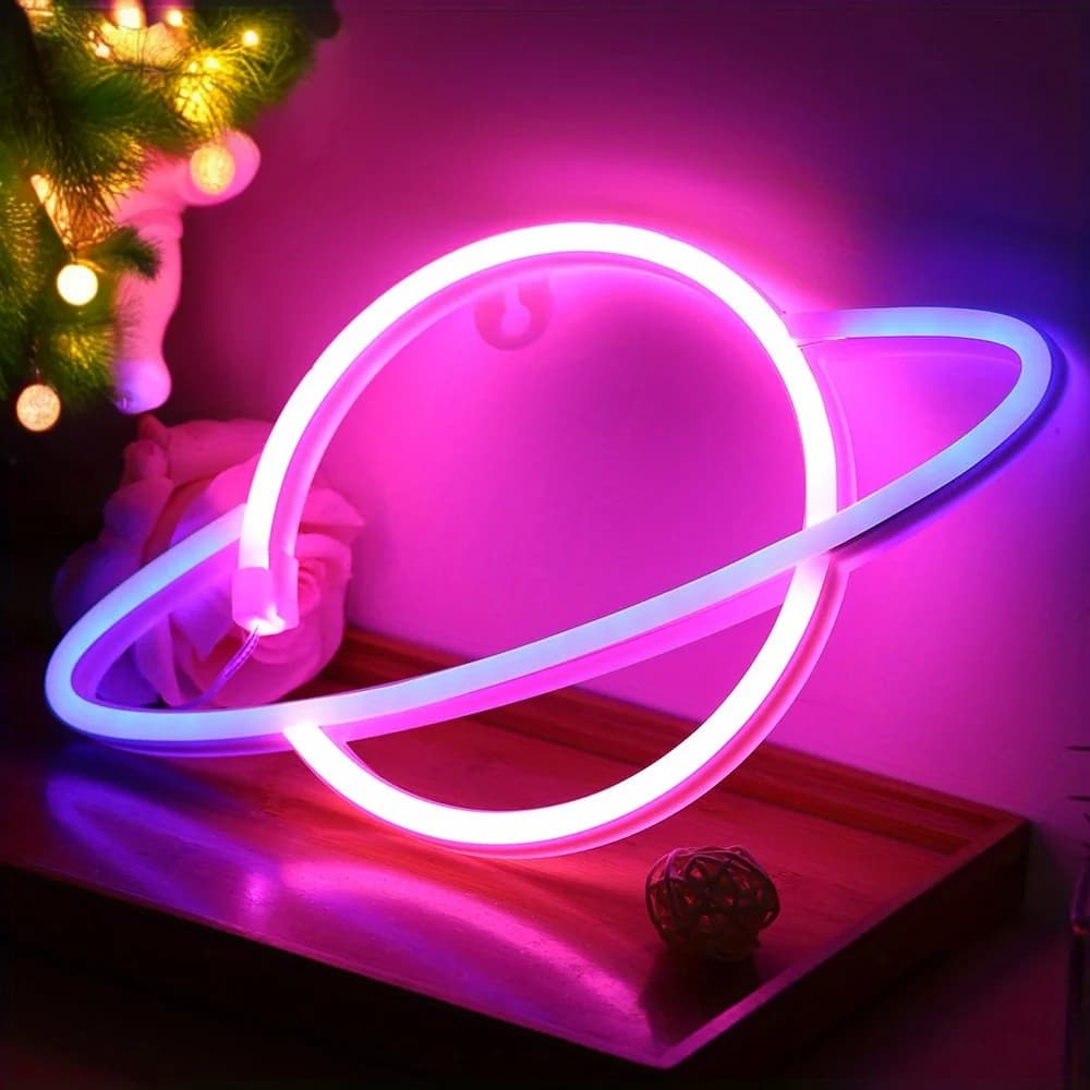 Neonowy napis w kształcie błyskawicy, LED na ścianę, USB/zasilanie bateryjne