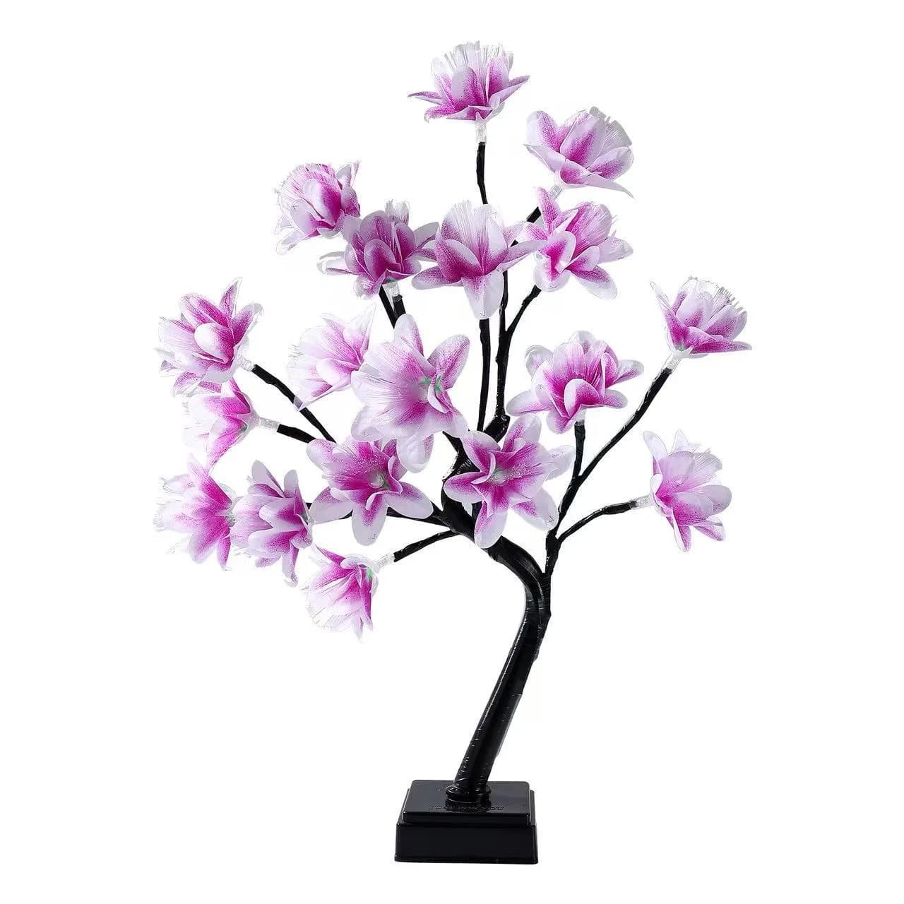 Nocna lampka LED w kształcie lilii, USB, ciepła biel