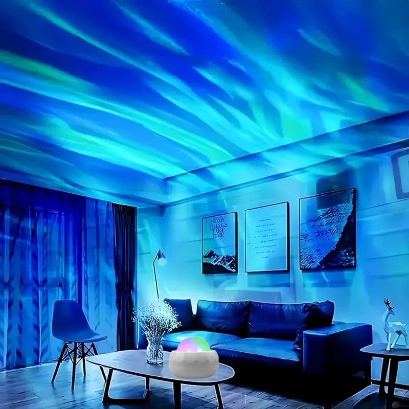 Projektor zorzy polarnej – lampka nocna LED z pilotem