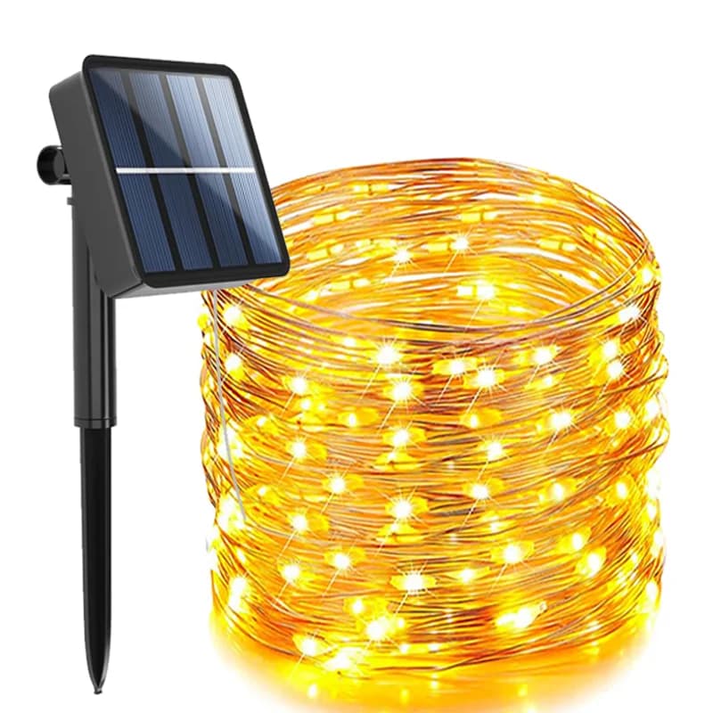 Zewnętrzne solarne girlandy festoon