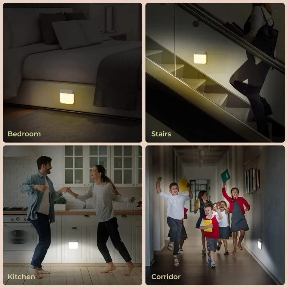 Ładowalna LED-owa lampka nocna z czujnikiem ruchu