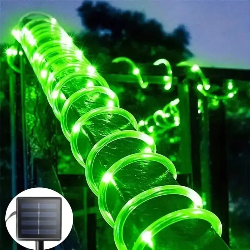 Solarne sznurkowe lampy ścieżkowe LED, 8 trybów