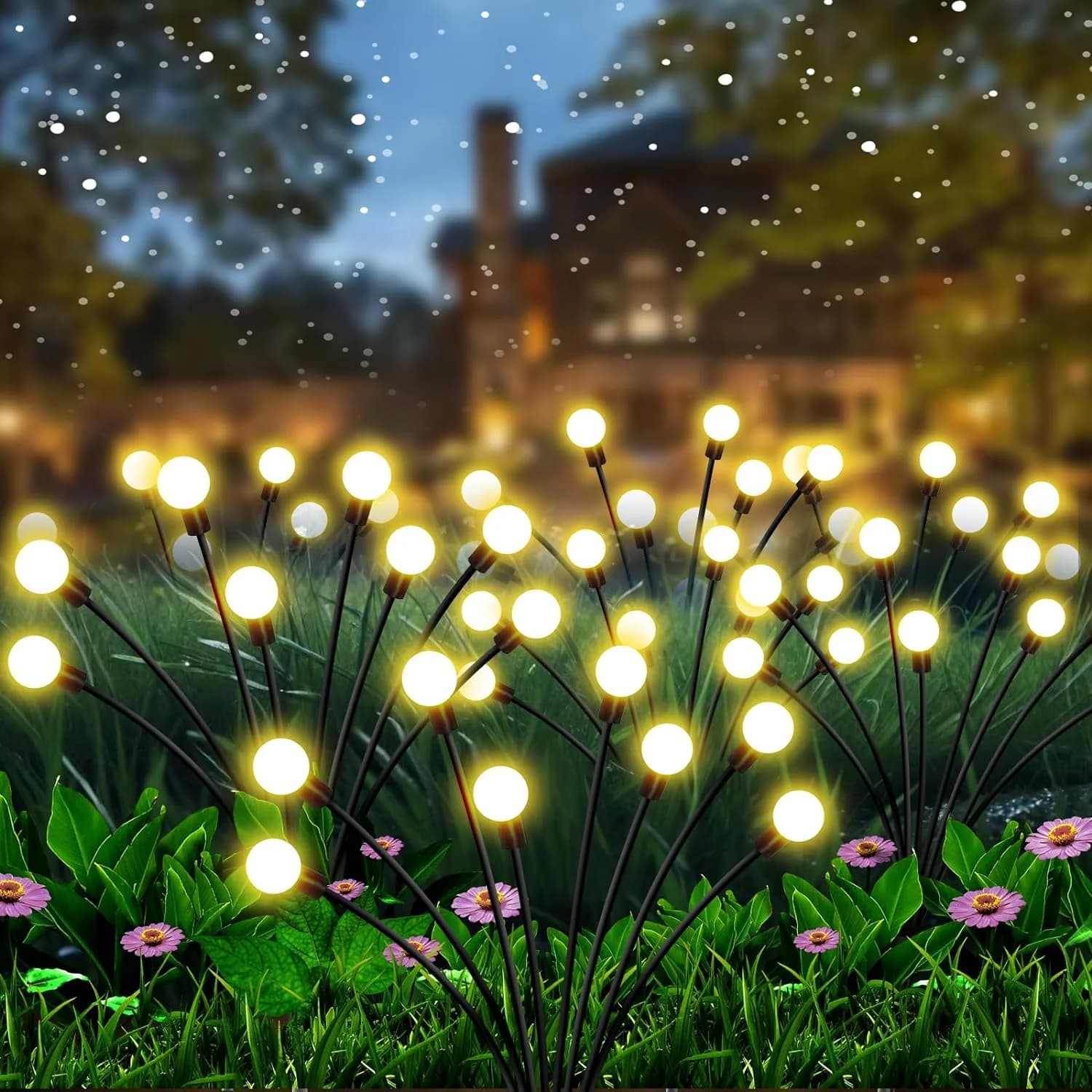 10 LED solarnych światełek świetlików ogrodowych, wodoodporne