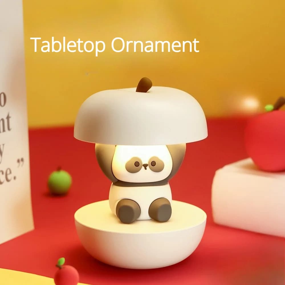 Urocza mini lampka nocna Panda z funkcją ściemniania