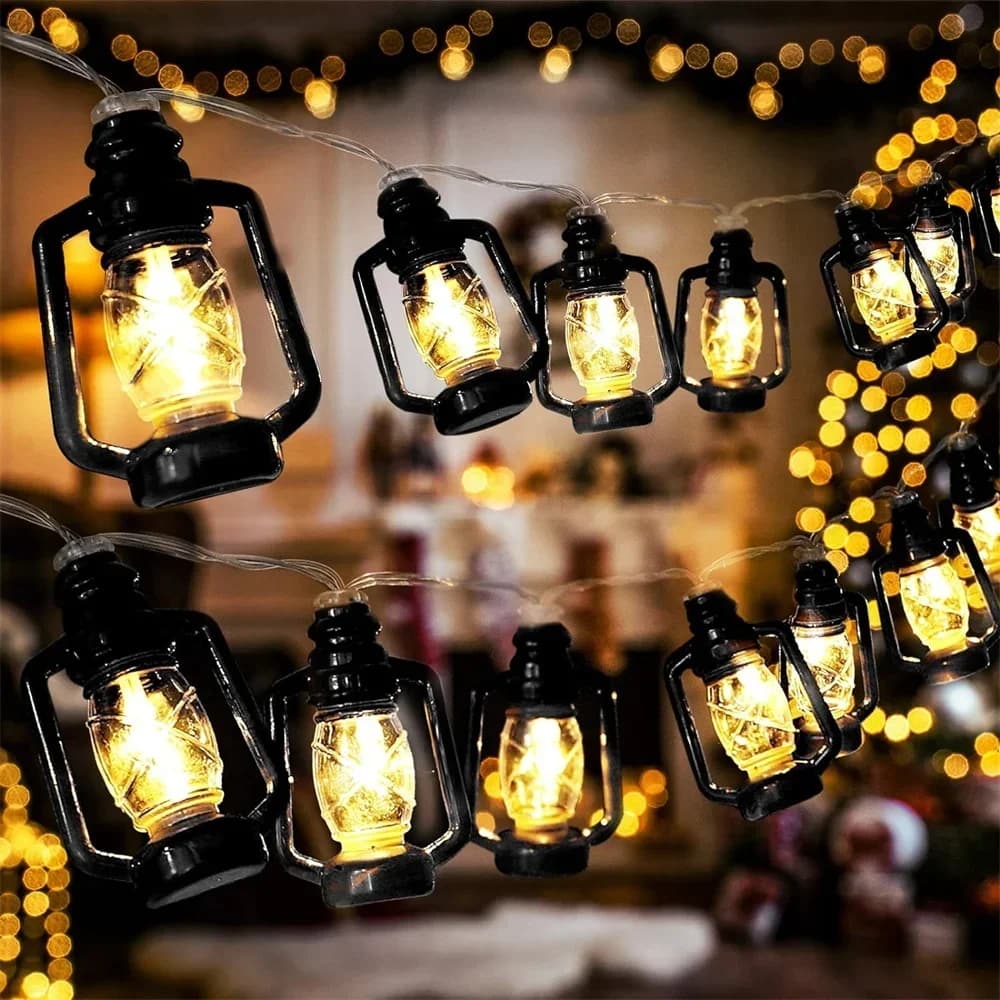 Łańcuch LED ciepła biel zasilany energią słoneczną do ogrodu