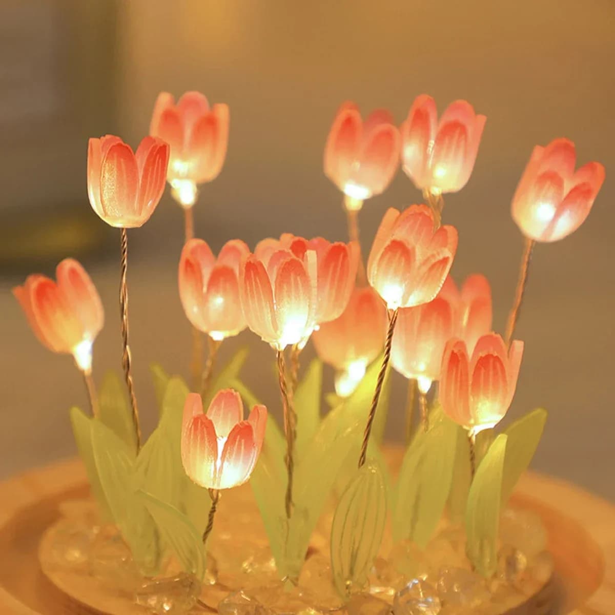 Zestaw DIY Mini Tulipan Nocna Lampka, Rękodzieło Dekoracja Domu
