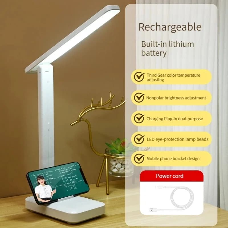 Regulowana składana lampa LED do czytania z 3 trybami kolorów