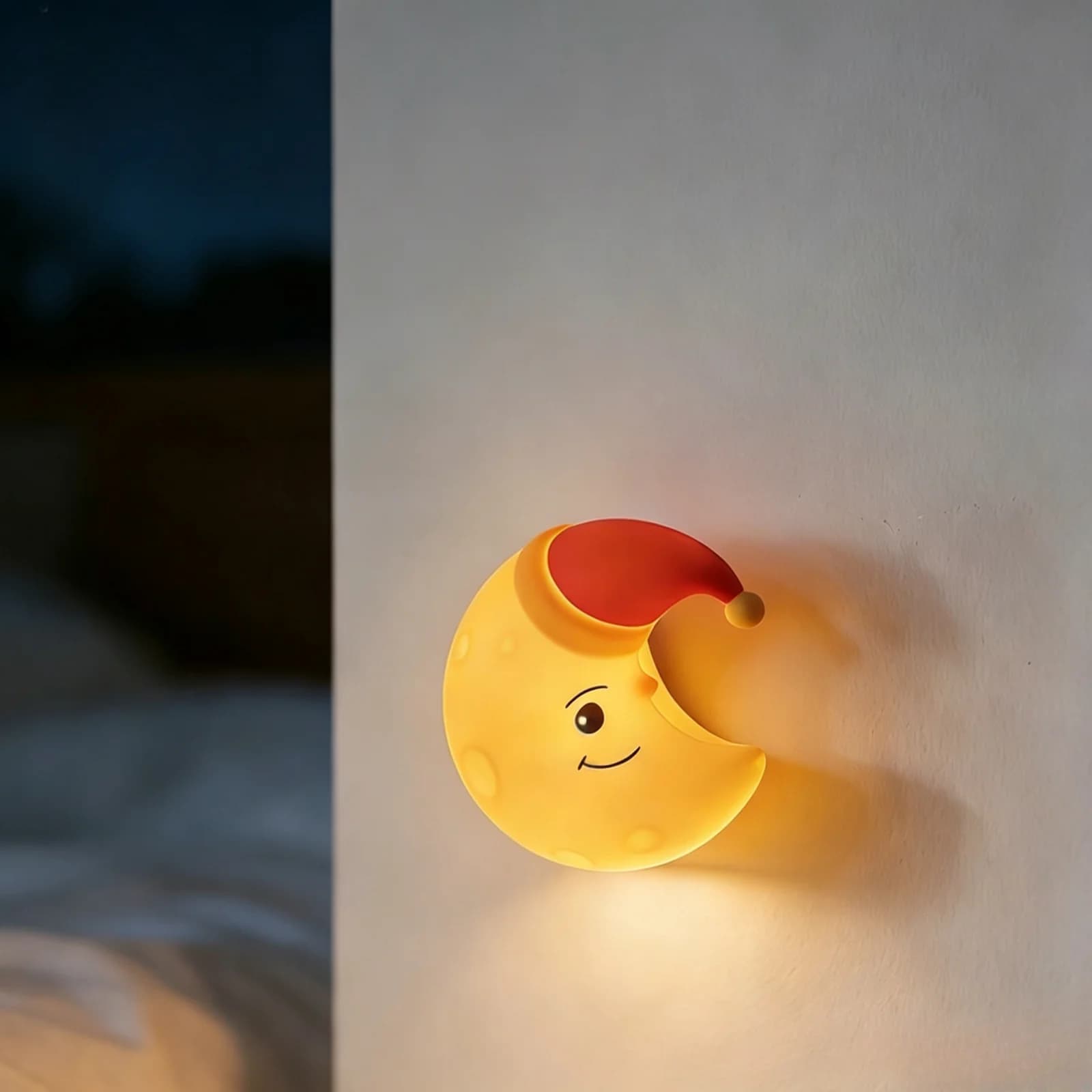 Magnetyczna silikonowa lampka nocna Księżyc/Gwiazda/Chmurka
