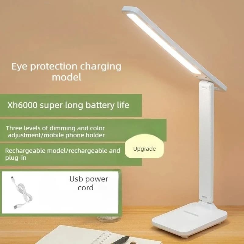Składana lampa biurkowa LED USB z ładowarką i stojakiem na telefon