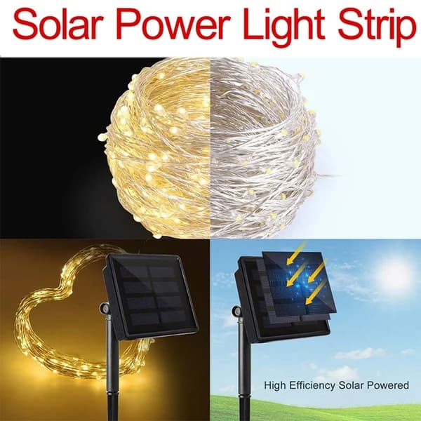 Wodoodporne solarne lampki LED typu 'fairy lights'