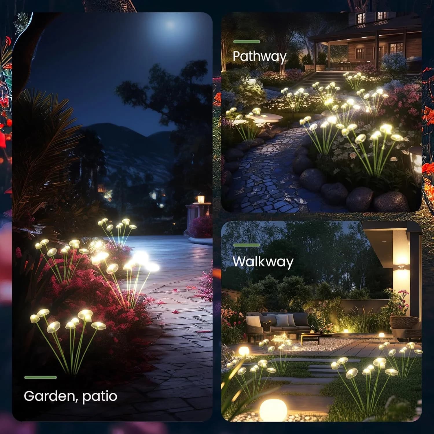 Solarna lampa ogrodowa LED Jellyfish Mushroom