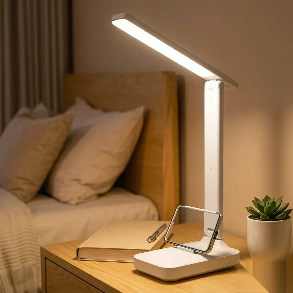Regulowana składana lampa LED do czytania z 3 trybami kolorów